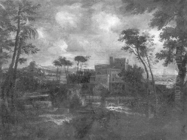 Vue D'une Forteresse Pres Du Rivage - view 1