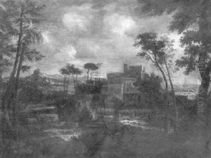 Vue D'une Forteresse Pres Du Rivage by Antonio Francesco Peruzzini