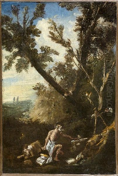 Saint Jerome Dans Un Paysage - view 1