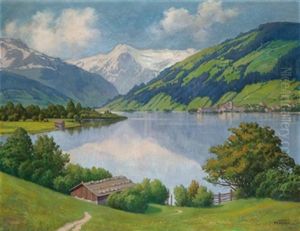 Blick Auf Zell Am See Mit Kitzsteinhorn
