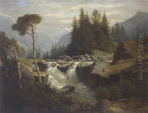 Ausflus Des Thunersees Nach Einem Gewitter