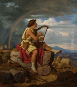David Als Hirt Und Psalmist by Carl Gottlieb Peschel