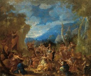 Mose Fa Scaturire L'aqua Dalla Roccia by Girolamo Pesci