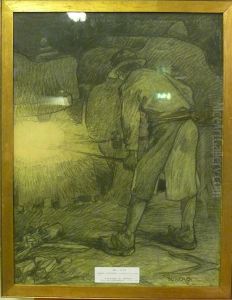 "eldning". by Ferdinand Boberg