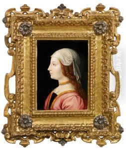 Portrat Einer Dame Im Profil (isabella Colonna Gonzaga?) by Francesco Pesenti
