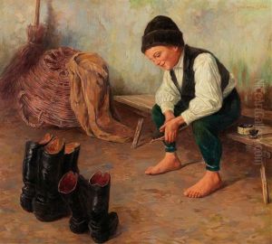 The Shoe Cleaner by Geza Peske