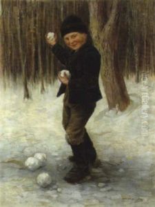 Die Schneeballschlacht by Geza Peske