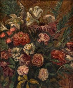 Still Life With Spring Flowers by Jean Misceslas Peske