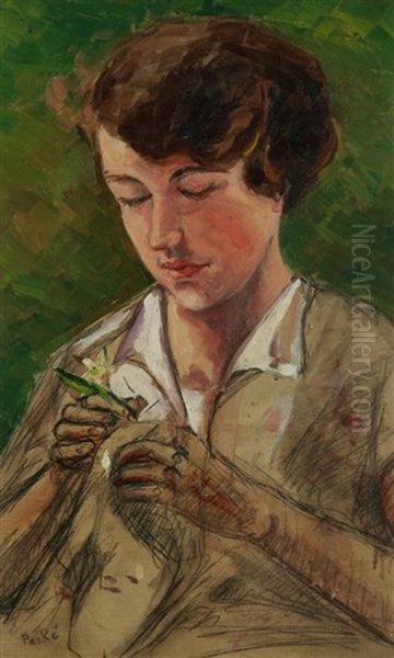 Femme Cousant - view 1
