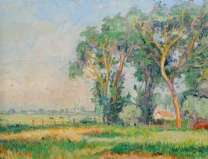 Paysage Aux Arbres Et Moulins Paysage Aux Arbres Et Moulins