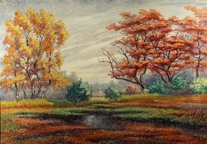 La Mare Aux Fees En Automne by Jean Misceslas Peske