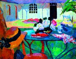 Le Gouter Au Jardin by Jean Misceslas Peske