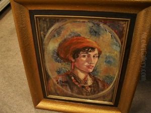 Portrait De Femme by Jean Misceslas Peske