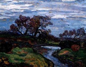 Les Bords Du Ruisseau, Var by Jean Misceslas Peske