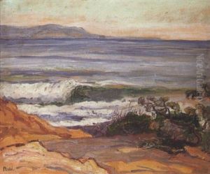 La Plage Du Lavandou (var) by Jean Misceslas Peske