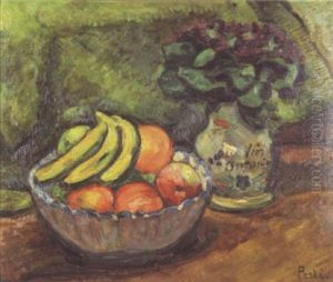 Compotier De Fruits Et Pichet Fleuri Marquee Au Vin D'antonin Compotier De Fruits Et Pichet Fleuri Marquee Au Vin D'antonin