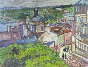 Rue De La Coutellerie, Pontoise by Jean Misceslas Peske