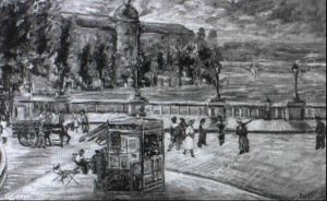 Promenade Au Bord De La Seine by Jean Misceslas Peske