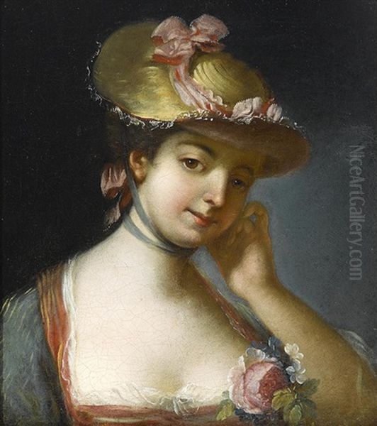 A Portrait Of A Lady With A Bonnet - view 1