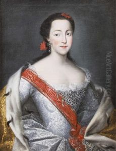 Portrat Katharina Ii. Alexejewna (geb. Sophie Auguste Friederike Von Anhalt-zerbst), Kaiserin Von Russland 1729-1796 by Antoine Pesne