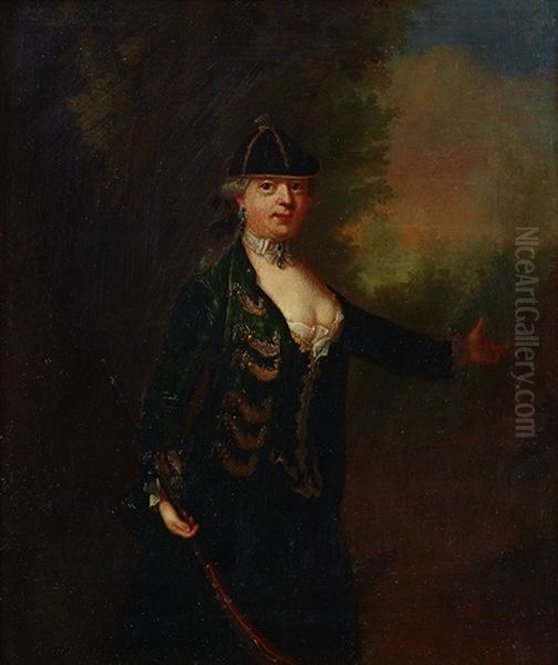 Portrait Of An Unknown Lady In Hunting Dress - view 1
