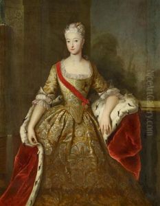 Portratbildnis Der Prinzessin Sophie, Markgrafin Von Brandenburg-schwedt, Geb by Antoine Pesne