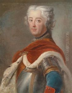 Portrat Konig Friedrich Ii. Von Preusen In Rustung