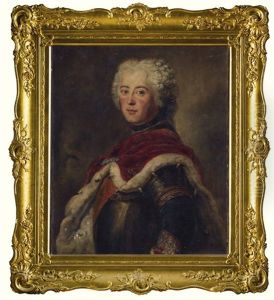 Portrait Of King Friedrich Ii Of Prussia by Antoine Pesne