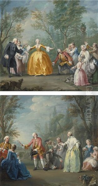 Colin-maillard Et Les Joueurs And Le Volante (pair) - view 1