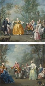 Colin-maillard Et Les Joueurs And Le Volante (pair)