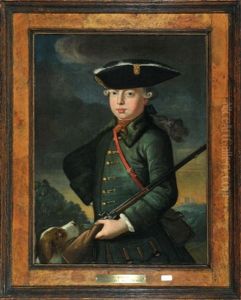 Halbportrait Von Kronprinz Friedrich In Jagdkleidung