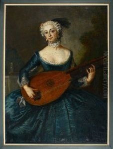 Eleonore Freifrau Von Keyserlingk, Geb. Grafin Von Schlieben-sanditten by Antoine Pesne