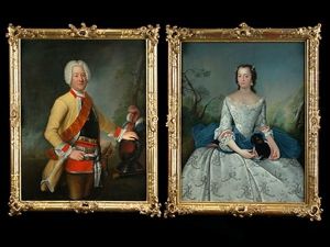 Portrait Als Wilhelm Dietrich Freiherr Von Buddenbrok (+ Portrait Al Abigail Von Buddenbrock; Pair) Portrait Als Wilhelm Dietrich Freiherr Von Buddenbrok (+ Portrait Al Abigail Von Buddenbrock; Pair)