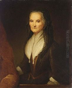 A Portrait Of A Lady (madame Ururahne Hericourt?), Wearing A Black Dress With A White Collar And A Black Veil