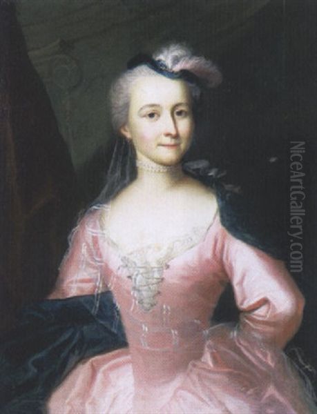 Portrait De Femme A L'habit Rose - view 1