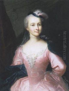 Portrait De Femme A L'habit Rose
