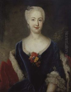 Bildnis Der Furstin Anna Friederike Von Anhalt-kothen, Geb. Grafin Vom Promnitz by Antoine Pesne