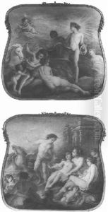 Le Jeune Appolon Et Son Char Entoure De Divinites by Antoine Pesne