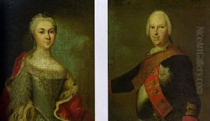 Portrait Of A Member Of A Prussian Noble Family by Antoine Pesne