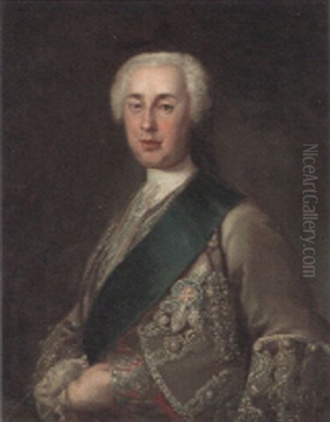 Portrait Of Charles Stuart, The Young Pretender, Wearing A Blue Sash - view 1