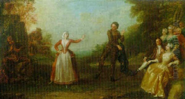 Fete Champetre With Figures Dancing - view 1