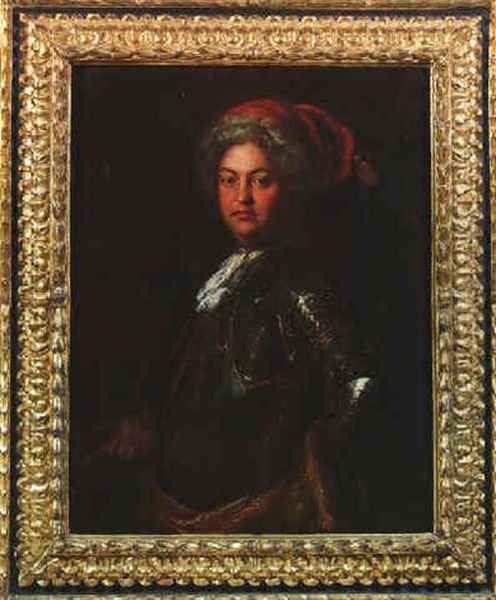 Portrait Of A Nobleman, Wearing Armour And A Red Bonnet - view 1