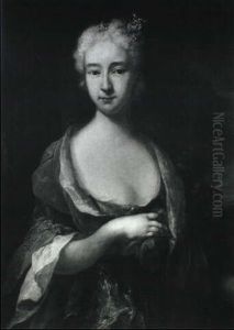 Portrait Of A Lady In A Blue Dress, Half-length Portrait Of A Lady In A Blue Dress, Half-length