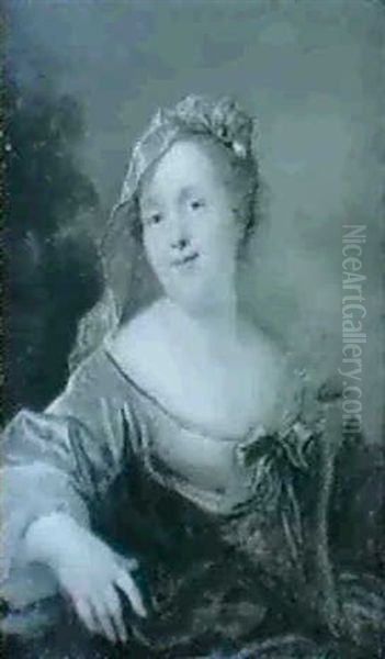 Portrait De Femme Devant Un Paysage - view 1