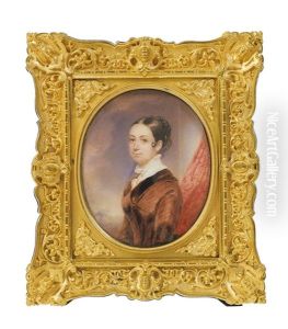 Portrait Of A Young Biedermeier Lady by Emanuel Thomas Peter