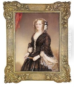 A Lady In Brown Silk Dress by Emanuel Thomas Peter