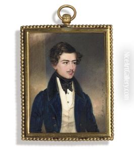 A Young Gentleman, In Navy Blue Coat, White Waistcoat by Emanuel Thomas Peter