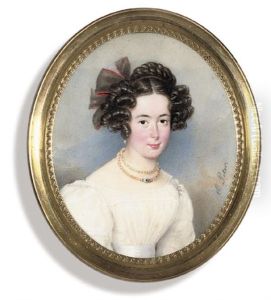 A Young Lady, In White Dress With Voluminous Sleeves