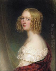 Bildnis Einer Blonden Dame Mit Stoppellocken Und Kariertem Shawl Bildnis Einer Blonden Dame Mit Stoppellocken Und Kariertem Shawl