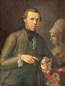 Dreiviertelportrait Eines Medaillensammlers by Wenceslaus (Wenzel) Peter